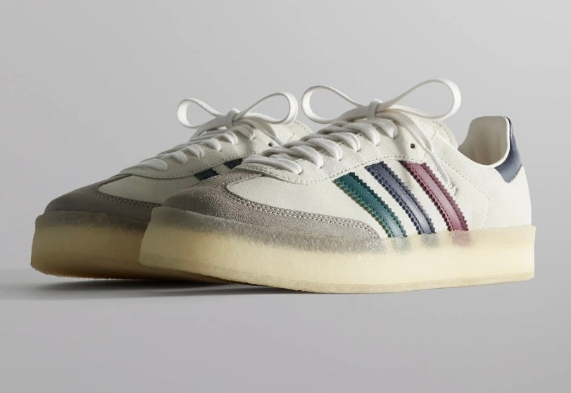 Ronnie Fieg x Clarks x Adidas 8th Street Samba "Kithmas - Multi-Colour Stripes"