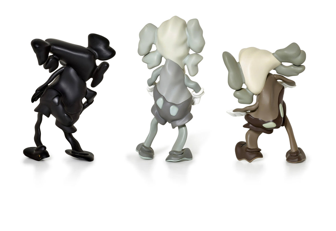 KAWS x Robert Lazzarini Distorted Companion Set "Grey / Brown / Black" 2011