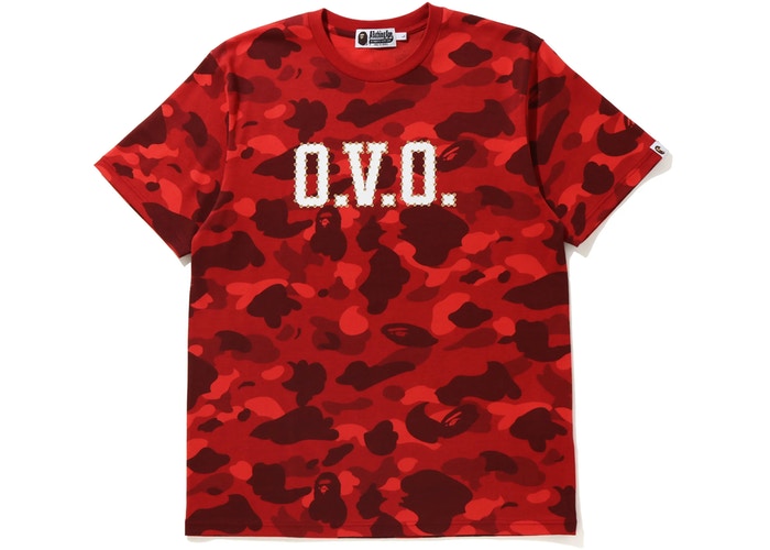 BAPE-x-OVO-Color-Camo-Tee-Red