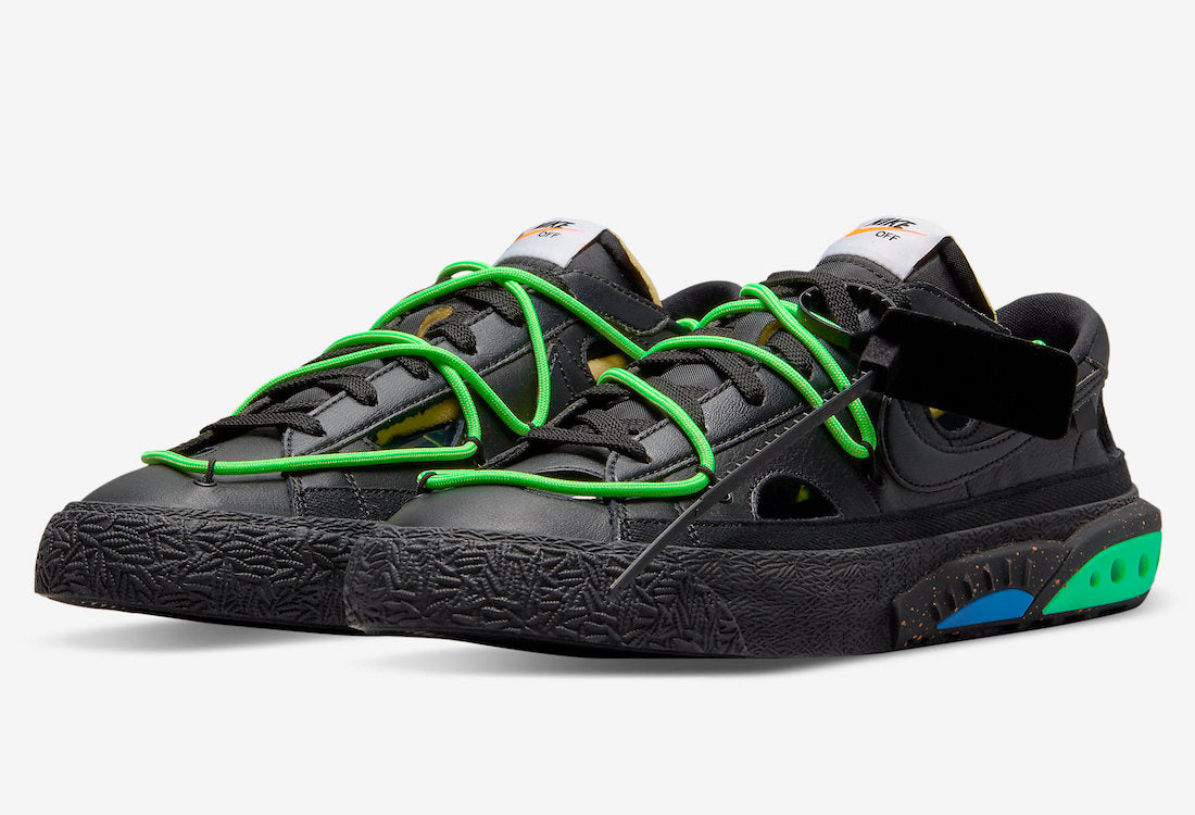 Off-White x Nike Blazer Low “Black / Electro Green”