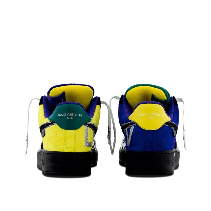 Louis Vuitton x Nike Air Force 1 Low "Black Metallic Silver"