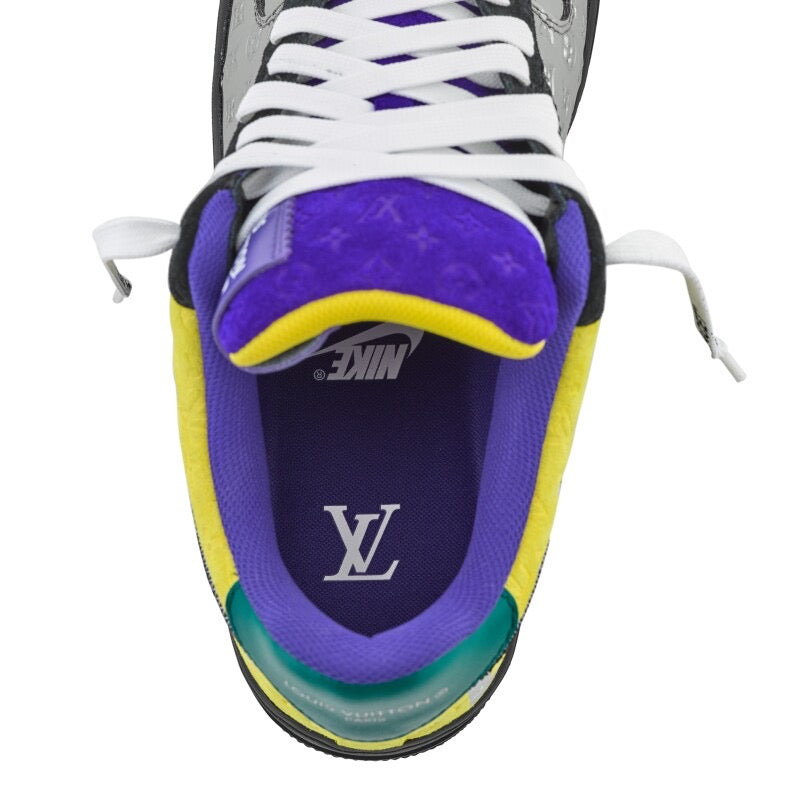 Louis Vuitton x Nike Air Force 1 Low "Black Metallic Silver"