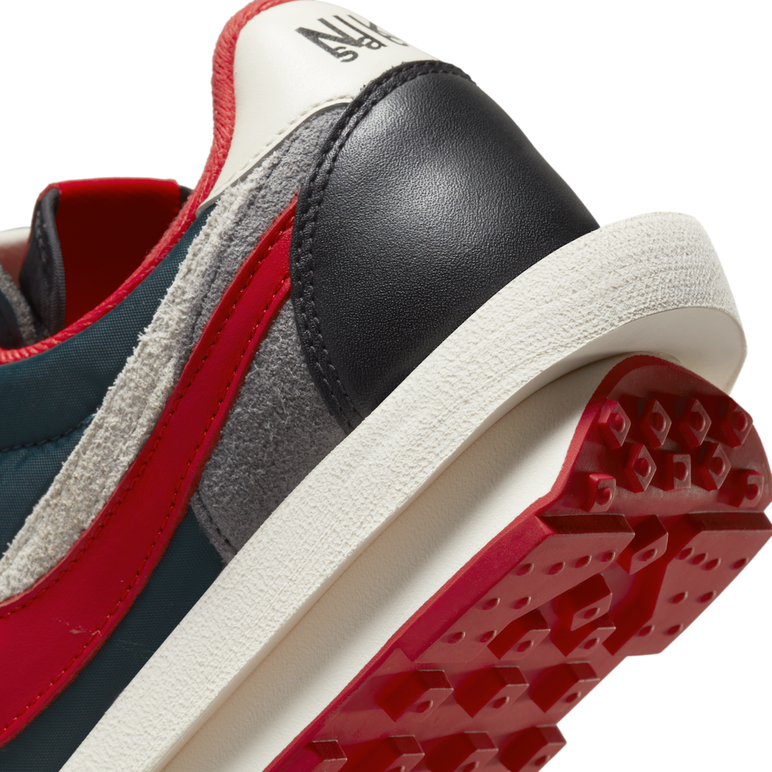 Sacai x UNDERCOVER x Nike LDWaffle “Midnight Spruce / University Red”