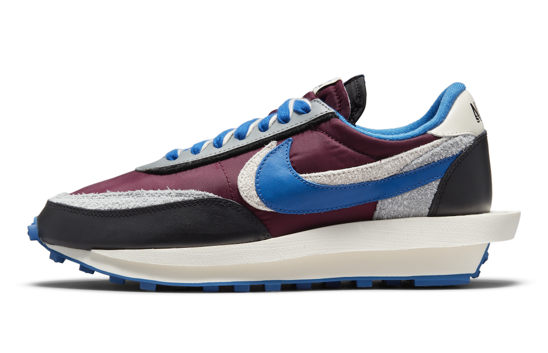 Sacai x UNDERCOVER x Nike LDWaffle “Night Maroon / Team Royal”