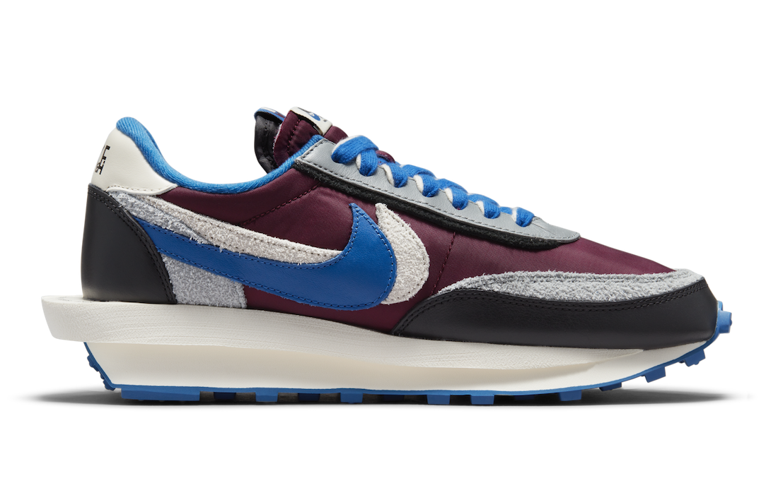 Sacai x UNDERCOVER x Nike LDWaffle “Night Maroon / Team Royal”