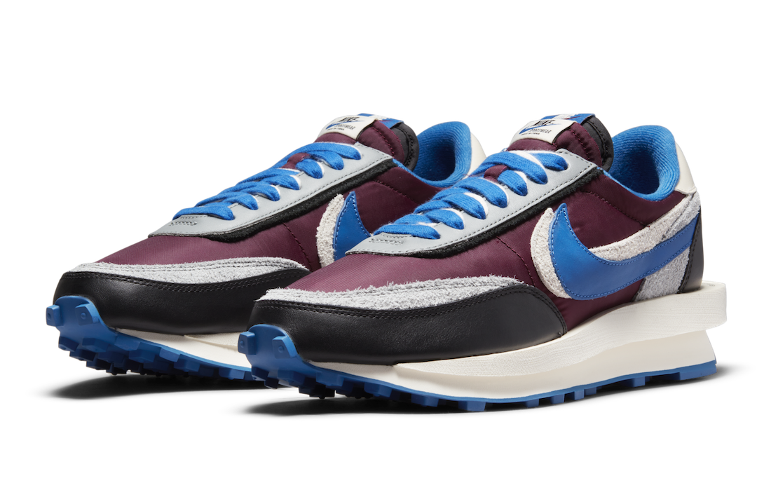 Sacai x UNDERCOVER x Nike LDWaffle “Night Maroon / Team Royal”
