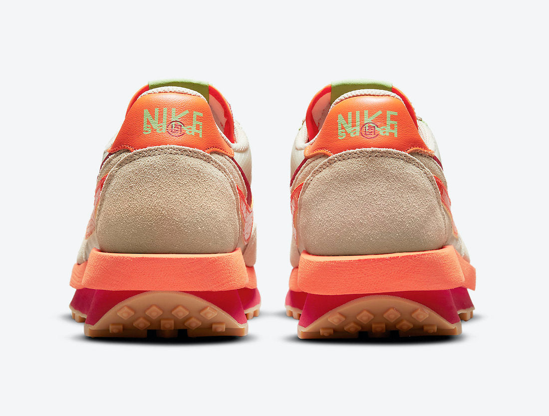 Sacai x CLOT x Nike LDWaffle “Orange Blaze”