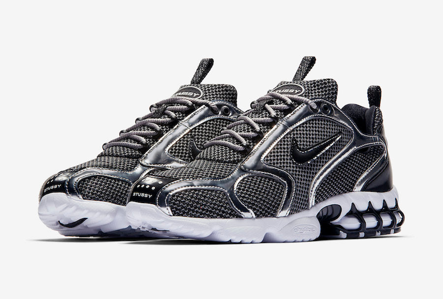 Stussy x Nike Air Zoom Spiridon Caged 2 "Pure Platinum"