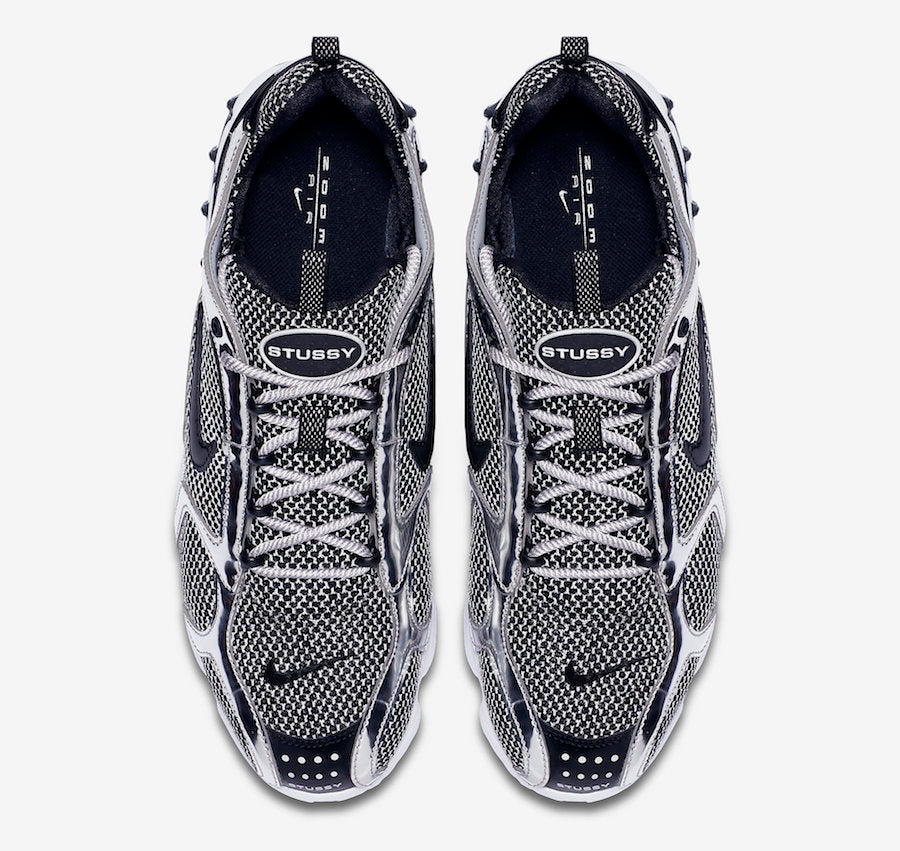 Stussy x Nike Air Zoom Spiridon Caged 2 "Pure Platinum"