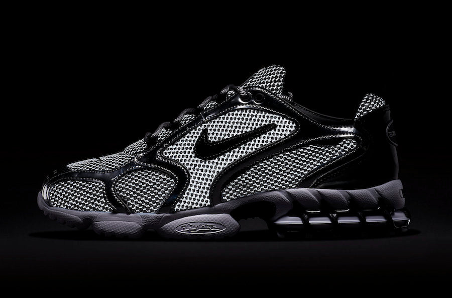 Stussy x Nike Air Zoom Spiridon Caged 2 "Pure Platinum"