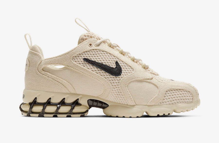 Stussy x Nike Air Zoom Spiridon Caged 2 "Fossil"