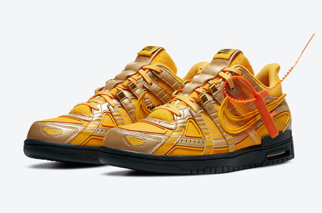 Off-White x Nike Air Rubber Dunk "University Gold"
