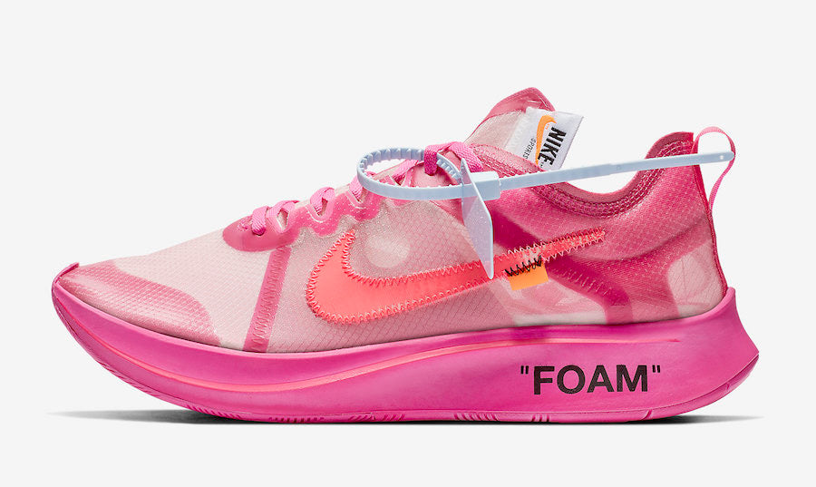Off-White x Nike Zoom Fly "Tulip Pink"