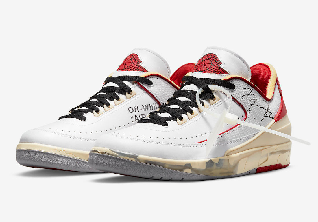 Off-White x Air Jordan 2 Low "White / Varsity Red"