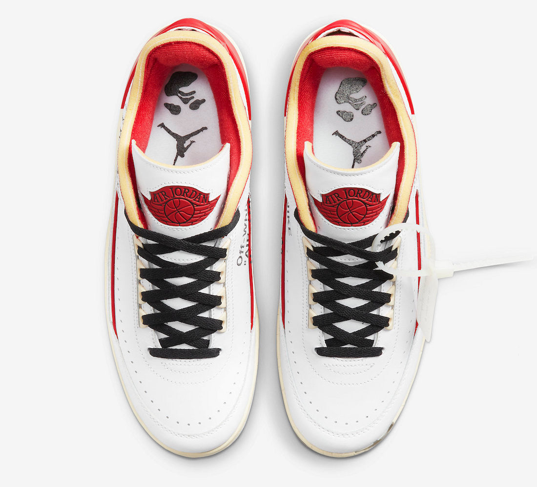 Off-White x Air Jordan 2 Low "White / Varsity Red"