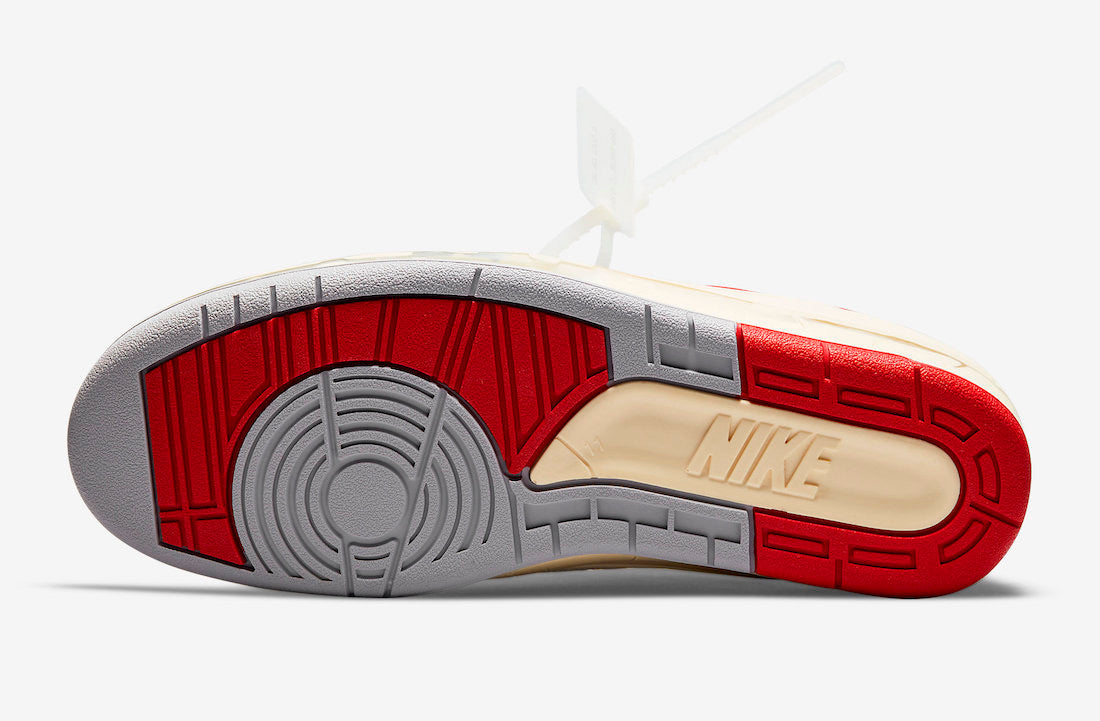 Off-White x Air Jordan 2 Low "White / Varsity Red"