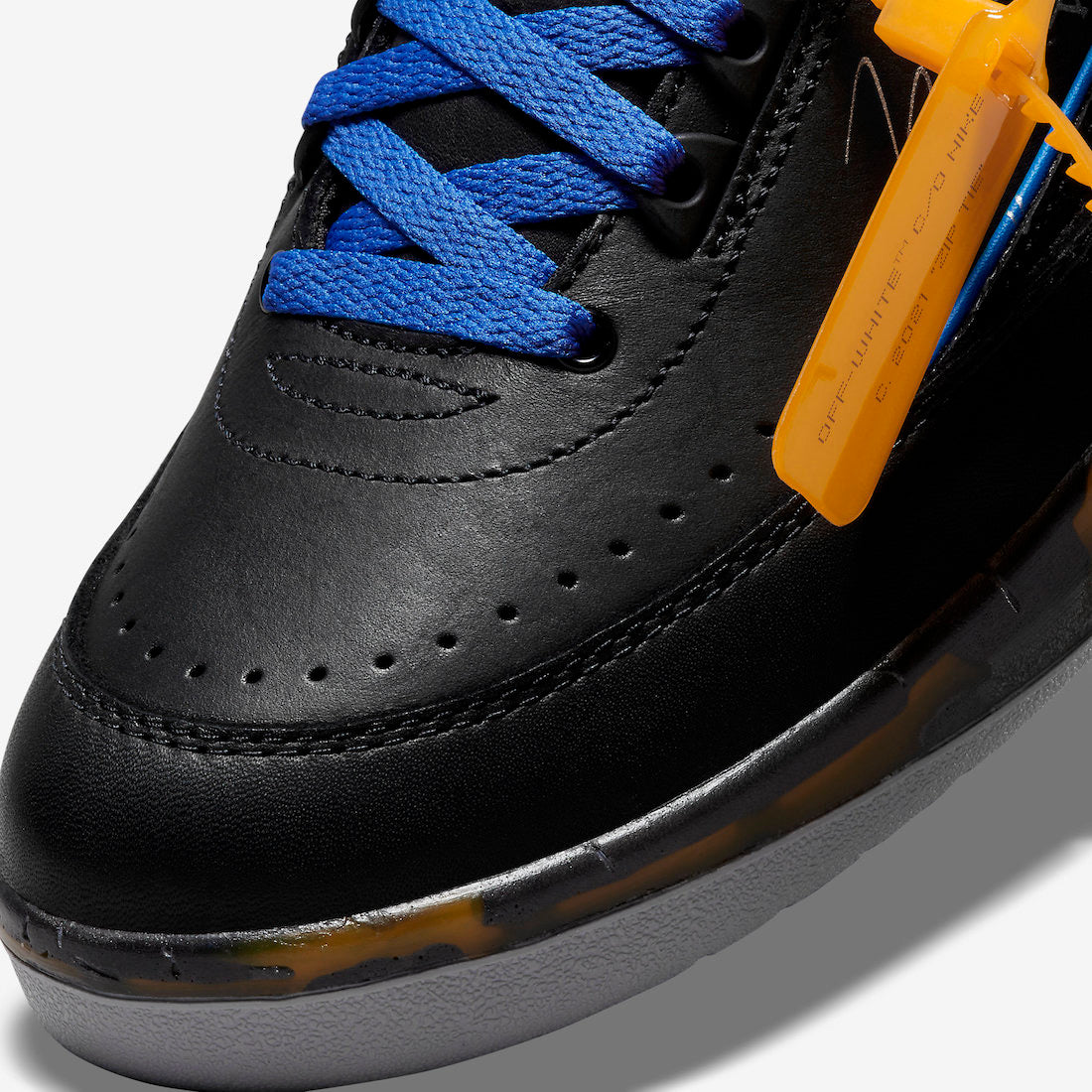Off-White x Air Jordan 2 Low "Black / Varsity Royal"