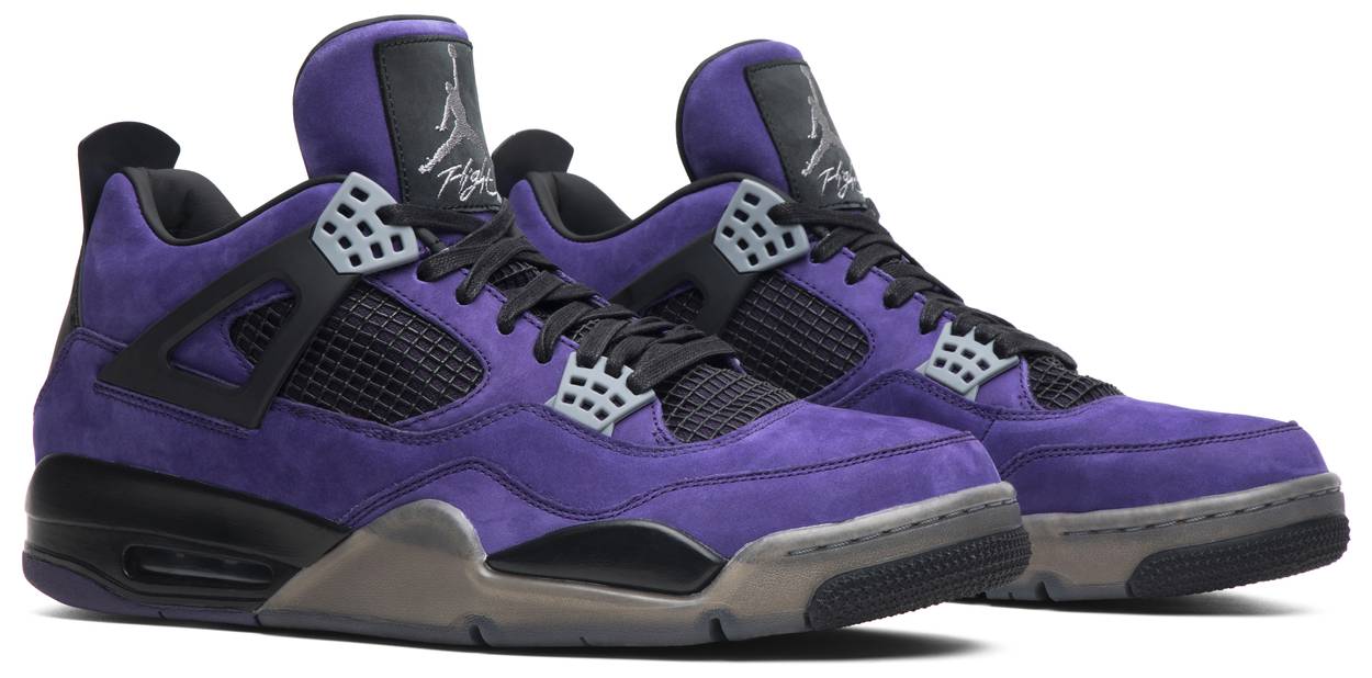 Travis Scott x Air Jordan 4 "Cactus Jack - Purple Suede / Black Midsole"