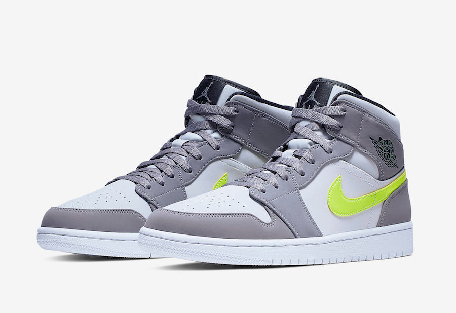 Air Jordan 1 Mid "Gunsmoke Volt"
