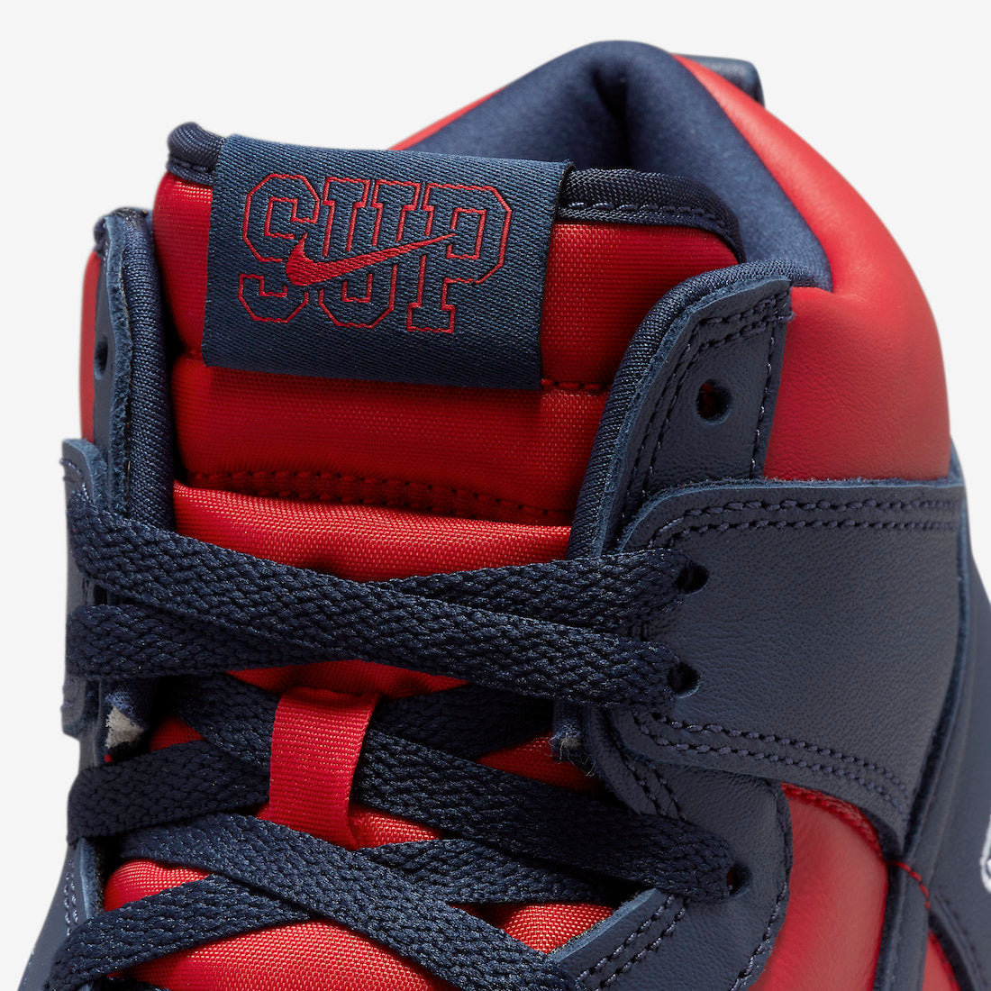 Supreme x Nike Dunk High "By Any Means - Red - Navy"