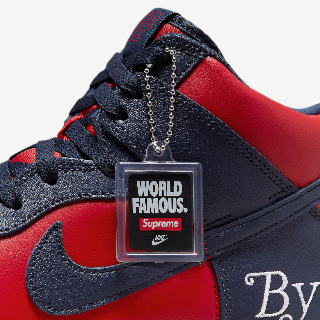 Supreme x Nike Dunk High "By Any Means - Red - Navy"