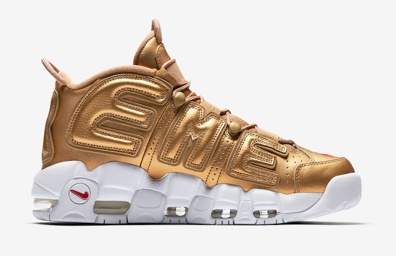 Supreme x Nike Air More Uptempo "Metallic Gold"