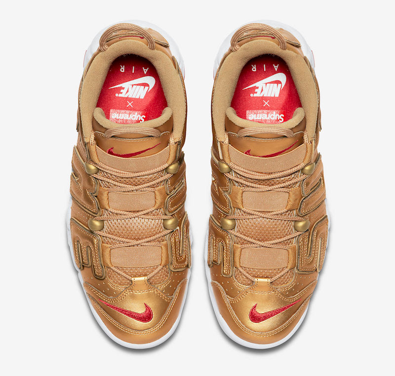 Supreme x Nike Air More Uptempo "Metallic Gold"