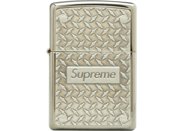 Supreme-Diamond-Plate-Zippo-Metal