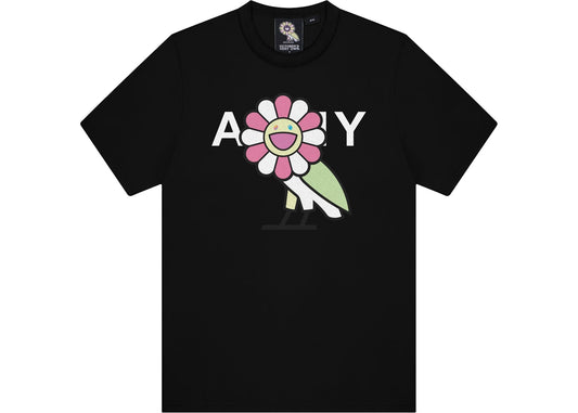 Takashi-Murakami-x-OVO-Surplus-Flower-Owl-Tee-Black