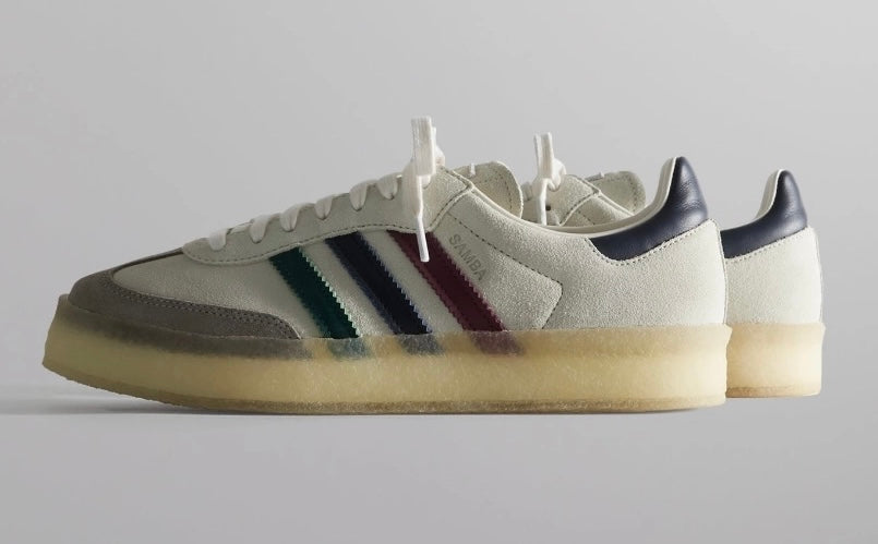 Ronnie Fieg x Clarks x Adidas 8th Street Samba "Kithmas - Multi-Colour Stripes"