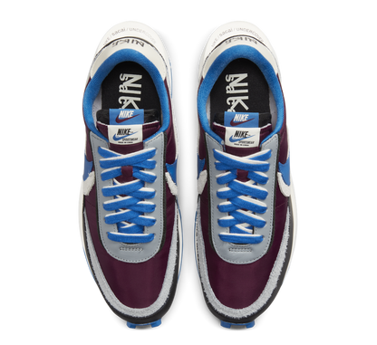 Sacai x UNDERCOVER x Nike LDWaffle “Night Maroon / Team Royal”