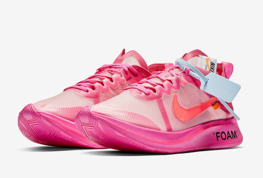 Off-White x Nike Zoom Fly "Tulip Pink"