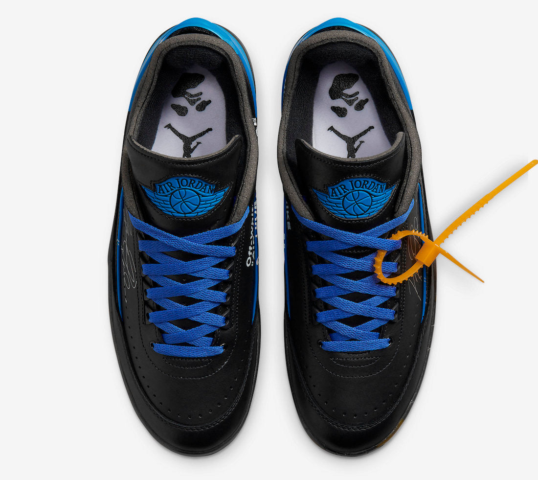 Off-White x Air Jordan 2 Low "Black / Varsity Royal"