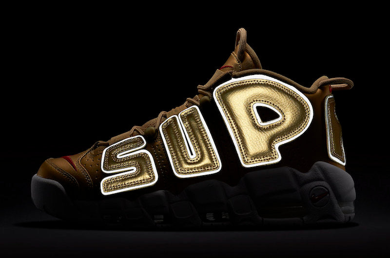 Supreme x Nike Air More Uptempo "Metallic Gold"