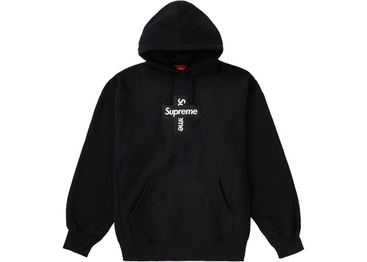 Supreme-Cross-Box-Logo-Hooded-Sweatshirt-Black