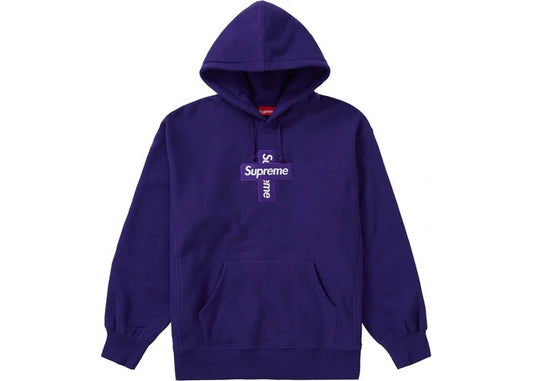 Supreme-Cross-Box-Logo-Hooded-Sweatshirt-Purple