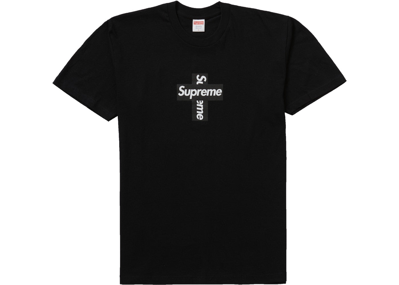 Supreme-Cross-Box-Logo-Tee-Black