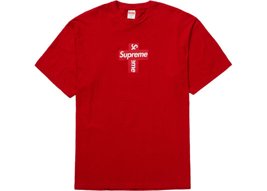 Supreme-Cross-Box-Logo-Tee-Red